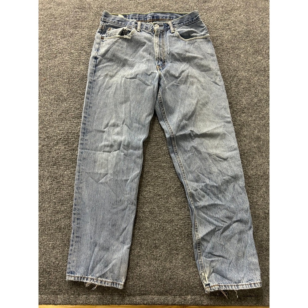 Levis Jeans Mens Size 34x32 Blue 550 Relaxed Fit Light Wash Denim Cotton